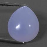 19x16 Chalcedony 16ct Pear Cabochon in Lavender Blue