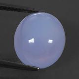 9 carat Lavender Blue Oval Cabochon Chalcedony 14x12.5mm