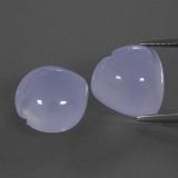 12mm x 12mm Heart Cabochon Chalcedony 13ct
