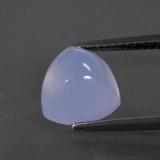 3 carat Lavender Blue Trillion Cabochon Chalcedony 9mmx9mm