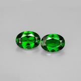 7x5 Oval Facet Chrome Diopside 1.5ct
