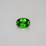 0.9 carat Green Oval Facet Chrome Diopside 7mm x 5