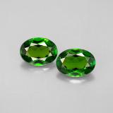 1.5 ct VVS-VS Oval Facet Chrome Diopside 7mmx5mm