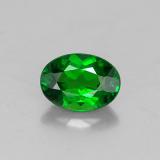 0.8 carat Green Oval Facet Chrome Diopside 7mm x 5mm