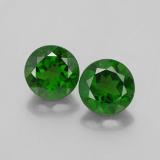 2 carat Green Round Facet Chrome Diopside 6mm