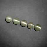 2 carat Golden Green Round Cabochon Chrysoberyl Cat's Eye 4mm