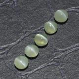 2 ct Transparent/Translucent Round Cabochon Chrysoberyl Cat's Eye 4 mm