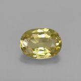 0.7 carat Greenish Golden Oval Facet Chrysoberyl 6.5x4.5mm