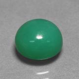 3 carat Green Oval Cabochon Chrysoprase 9mm x 8mm
