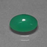 1.5 carat Green Oval Cabochon Chrysoprase 9mm x 7
