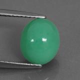 2.5 carat Green Oval Cabochon Chrysoprase 9mm x 7.5mm