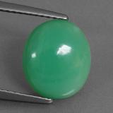 3 carat Green Oval Cabochon Chrysoprase 11mmx9.5mm