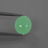 3 ct Transparent/Translucent Oval Cabochon Chrysoprase 9.5mm x 8mm