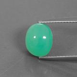 3 ct Opaque Oval Cabochon Chrysoprase 9x8mm