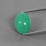 5 ct Opaque Oval Cabochon Chrysoprase 12mmx9mm