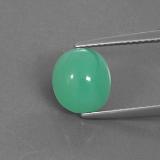 8.5mm x 8mm Chrysoprase 2.5ct Oval Cabochon in Green