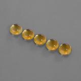 11 ct Transparent Round Cabochon Citrine 8mm