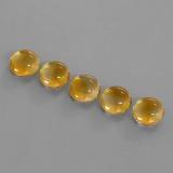11 carat Yellow Golden Round Cabochon Citrine 8mm