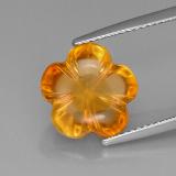 5 carat Yellow Golden Flower Cut Citrine 12mm x 11.5