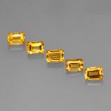 6 carat Yellow Golden Octagon Facet Citrine 7mm x 5mm