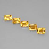 5 carat Yellow Golden Octagon Facet Citrine 7mmx5mm