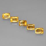 6 carat Yellow Golden Octagon Facet Citrine 7x5mm
