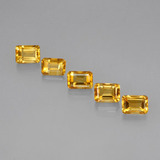 6 carat Yellow Golden Octagon Facet Citrine 7mmx5mm
