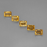 7x5 Citrine 5ct Octagon Facet in Yellow Golden
