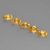 8mmx5mm Citrine 4ct Pear Facet in Yellow Golden