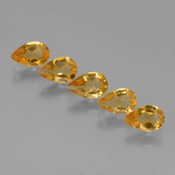 7.5mmx5mm Pear Facet Citrine 3ct