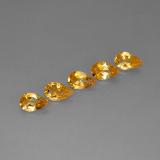 8mm x 5mm Citrine 3ct Pear Facet in Yellow Golden