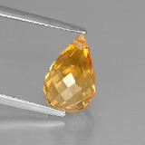 4 ct VVS-VS Briolette with Hole Citrine 12 mm