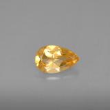 8x5 Citrine 0.8ct Pear Facet in Yellow Golden