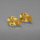 1.5 carat Yellow Golden Pear Facet Citrine 7.5x5mm