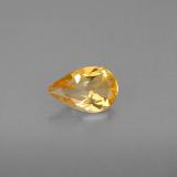 0.6 carat Yellow Golden Pear Facet Citrine 8mm x 5mm