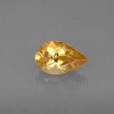 8mmx5mm Citrine 0.8ct Pear Facet in Yellow Golden