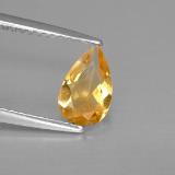 8mmx5mm Citrine 0.7ct Pear Facet in Yellow Golden