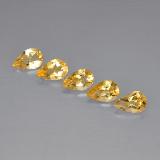 8mm x 5mm Citrine 4ct Pear Facet in Yellow Golden
