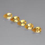 4 carat Yellow Golden Pear Facet Citrine 8mm x 5mm