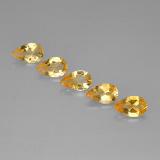 3 carat Yellow Golden Pear Facet Citrine 8x5