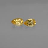 1.5 carat Yellow Golden Pear Facet Citrine 7.5mmx5mm