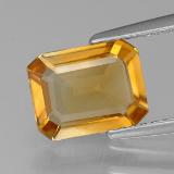 9mm x 7mm Citrine 1.5ct Octagon Facet in Yellow Golden
