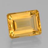 9mm x 7 Citrine 2ct Octagon Facet in Yellow Golden
