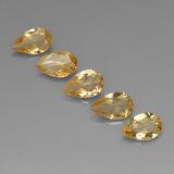 8mmx5mm Pear Facet Citrine 3ct
