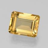 9mm x 7 Citrine 2ct Octagon Facet in Yellow Golden