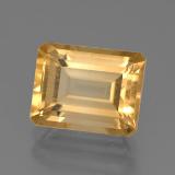 9x7 Citrine 2.5ct Octagon Facet in Yellow Golden
