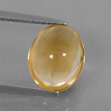 11mm x 9 Citrine 3ct Oval Cabochon in Yellow Golden