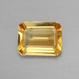 9x7mm Citrine 1.5ct Octagon Facet in Yellow Golden