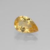 8mm x 5mm Citrine 0.7ct Pear Facet in Yellow Golden