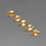 7.5x5mm Pear Facet Citrine 3ct